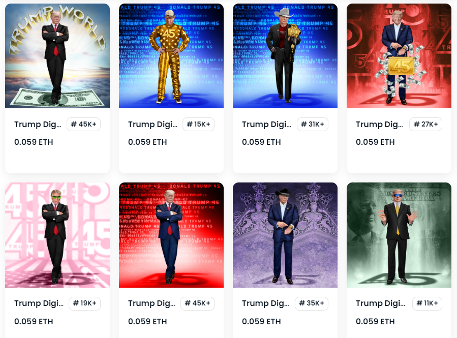 Trump's second NFT series sells out on day one The Block